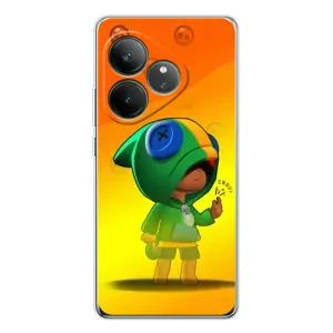 Чехол Бравл Старс для Realme GT Neo 7 (LEON в кофте)
