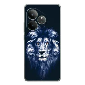 Чехол с картинкой на Realme GT Neo 7 (Лев - синий)