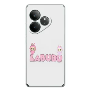 Чехол с принтом Лабубу для Realme GT Neo 7 (Логотип Лабубу)