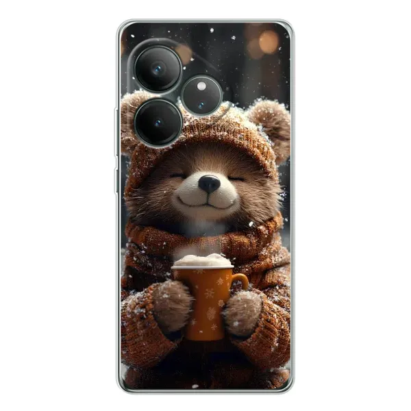 Чехол с рисунком «Медвежонок с кофе» для Realme GT Neo 7 Чехол с рисунком «Медвежонок с кофе» для Realme GT Neo 7