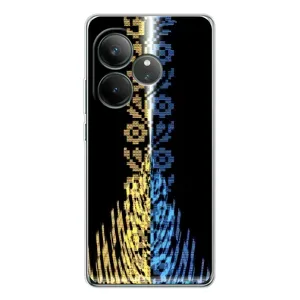 Силиконовый Чехол на Realme GT Neo 7 (Патриотическая вышиванка)