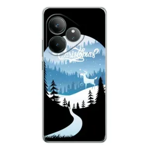 Силиконовый бампер на рождество для Realme GT Neo 7 (Рождественский Олень)