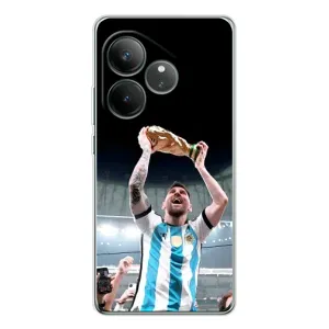 Чехлы Лео Месси Аргентина для Realme GT Neo 7 (Счастливый Месси)