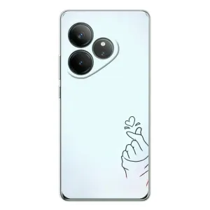 Чехлы (Знак сердечка) на Realme GT Neo 7 (Сердце на голубом)