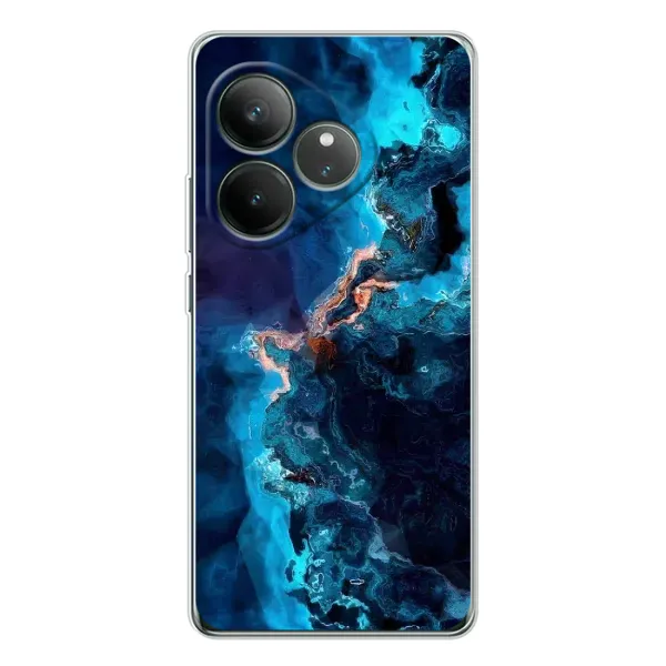 Чехол с рисунком «Синий мрамор» для Realme GT Neo 7 Чехол с рисунком «Синий мрамор» для Realme GT Neo 7