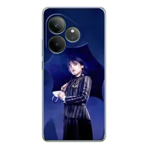 Чехлы с принтом Уэнсдей на Realme GT Neo 7 (Уэнсдей с зонтом)
