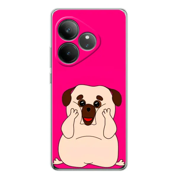 Чехол с рисунком «Веселый Мопсик» для Realme GT Neo 7 Чехол с рисунком «Веселый Мопсик» для Realme GT Neo 7