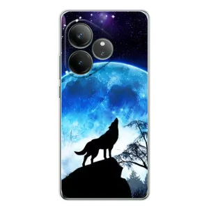 Чехол с Волком на Realme GT Neo 7 (Воет на луну)