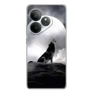 Чехол с Волком на Realme GT Neo 7 (Волк и луна)