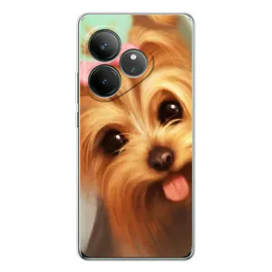Чехол (ТПУ) Милые собачки для Realme GT Neo 7 (Йоршенский терьер)