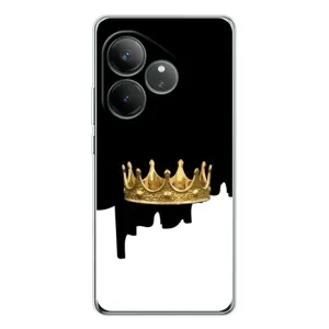 Чехол (Корона на чёрном фоне) для GT Нео 7 (Золотая корона)