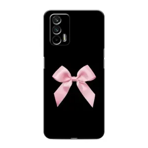 Чехол банты для Realme GT (Бант на черном)