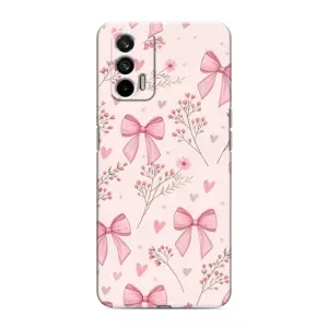 Чехол банты для Realme GT (Банты с цветами)