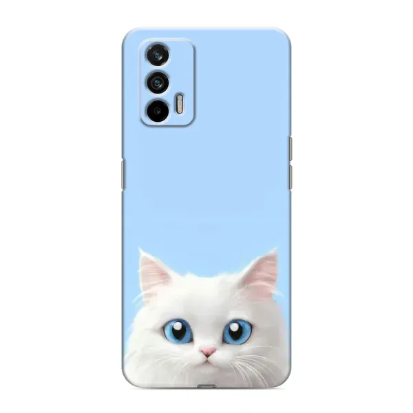 Чехол с рисунком «Белый кот» для Realme GT Чехол с рисунком «Белый кот» для Realme GT