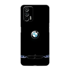 Силіконовий бампер з картинкою машини на Realme GT (Чорний BMW)
