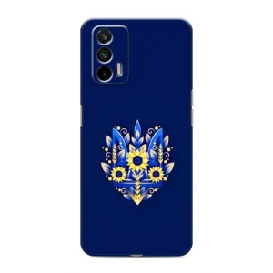 Чехол Укр Символика для Realme GT (Цветущий Герб)