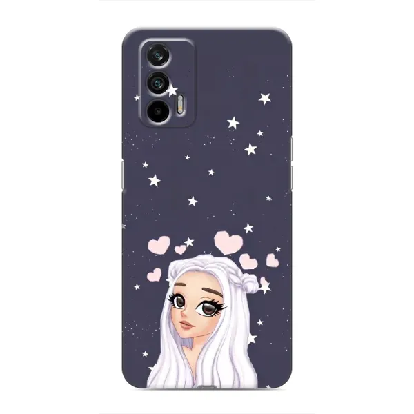 Чехол с рисунком «Девушка и сердечки» для Realme GT Чехол с рисунком «Девушка и сердечки» для Realme GT