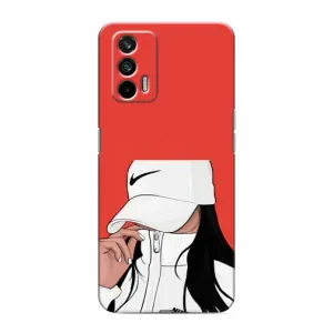 Силиконовый Чехол на Realme GT с картинкой Стильных Девушек (Девушка Nike)