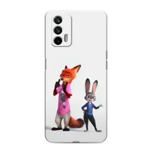 Силиконовый чехол с принтом Зоотрополіс для Realme GT (Джуди и Ник)