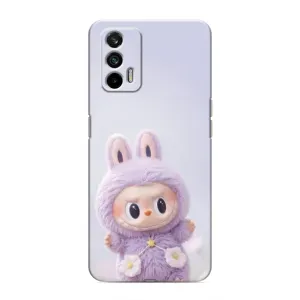 Чехол с принтом Лабубу для Realme GT (Фиолетовый Лабубу)