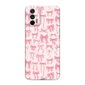 Чехол банты для Realme GT (Фон бантики)