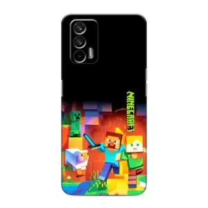 Чехлы для Realme GT (Персонажи Майн Крафт) (Герой Майнкрафт)