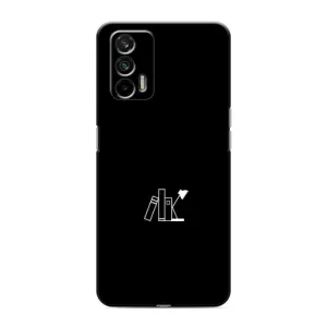 Чехол с картинками на черном фоне для Realme GT (Книжки)