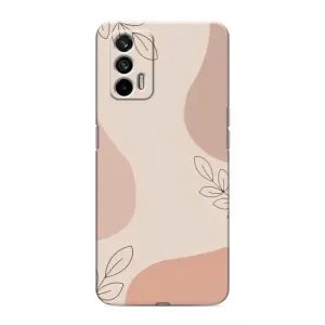 Чохол квітковий дизайн для Realme GT (Кориневий фон)