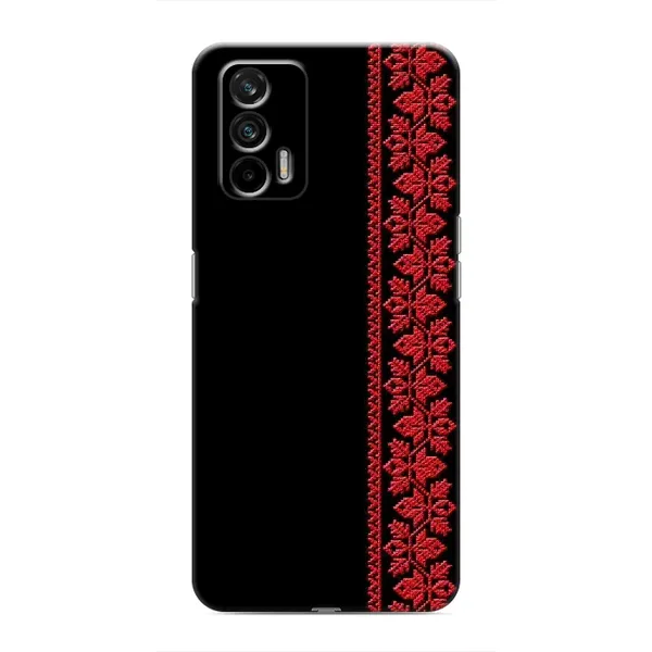 Чехол с рисунком «Красная Вышиванка» для Realme GT