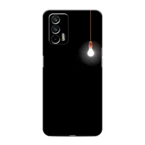 Чехол с картинками на черном фоне для Realme GT (Лампочка)