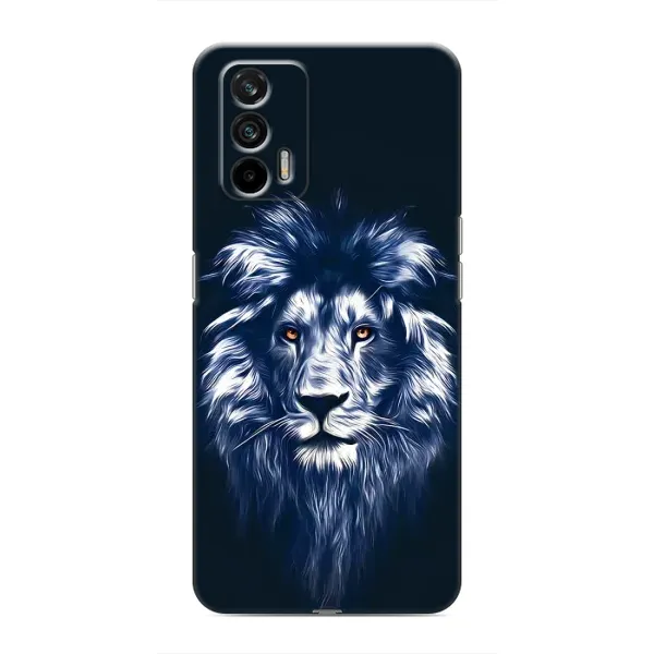 Чехол с рисунком «Лев - синий» для Realme GT Чехол с рисунком «Лев - синий» для Realme GT