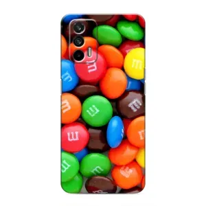 Чехол с изображением вкусной еды для Realme GT (Разноцветные M&M'S)