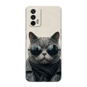 Чехол на тематику: Коты для Realme GT (Модный кот)