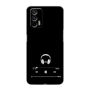 Чехол с картинками на черном фоне для Realme GT (Плеер)