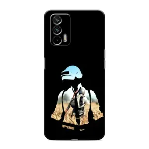 Силиконовый чехол с картинкой "Герой Pubg" на Realme GT (Пубг мен)