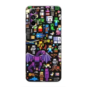Чехол майнкрафт для Realme GT (Все персонажи)