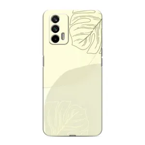 Чохол квітковий дизайн для Realme GT (Зелений фон)