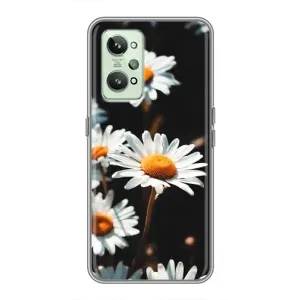 Чехол с ромашками на Realme GT2 (Белые ромашки)