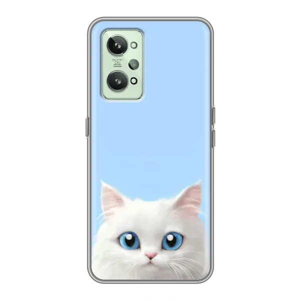Чехол с рисунком «Белый кот» для Realme GT2 Чехол с рисунком «Белый кот» для Realme GT2