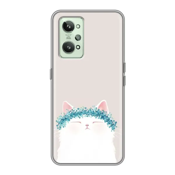Чехол с рисунком «Белый котик» для Realme GT2 Чехол с рисунком «Белый котик» для Realme GT2