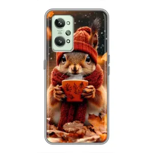 Друкований чохол 'Звірята з кавою' для Realme GT2 (Білка з кавою)