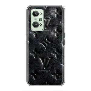 Текстурный Чехол Louis Vuitton для Реалми ГТ2 (Черный ЛВ)