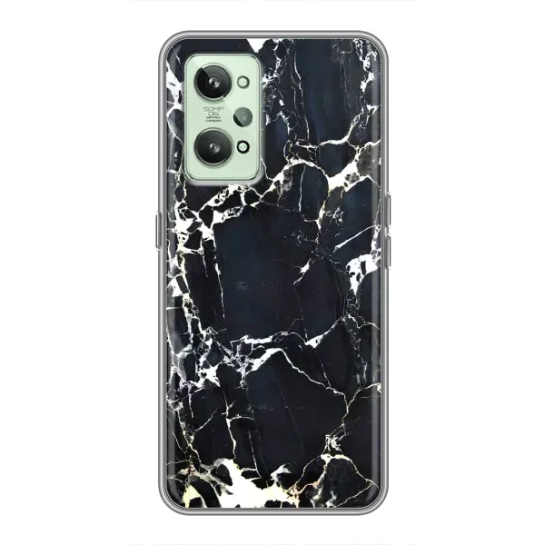 Чехол с рисунком «Чёрный мрамор» для Realme GT2