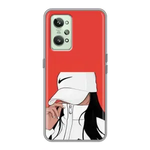 Силиконовый Чехол на Realme GT2 с картинкой Стильных Девушек (Девушка Nike)