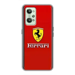 Силиконовый бампер с картинкой машины на Realme GT2 (Ferrari Logo)