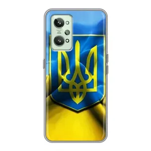 Чехол с картинкой (Патриотический ГЕРБ) на Realme GT2 (Герб и Флаг Украины)