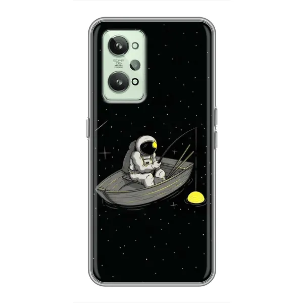 Чехол с рисунком «Космонавт на рыбалке» для Realme GT2