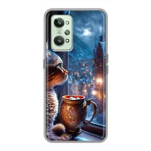 Чехлы на Новый Год Realme GT2 (Кот новогодний)