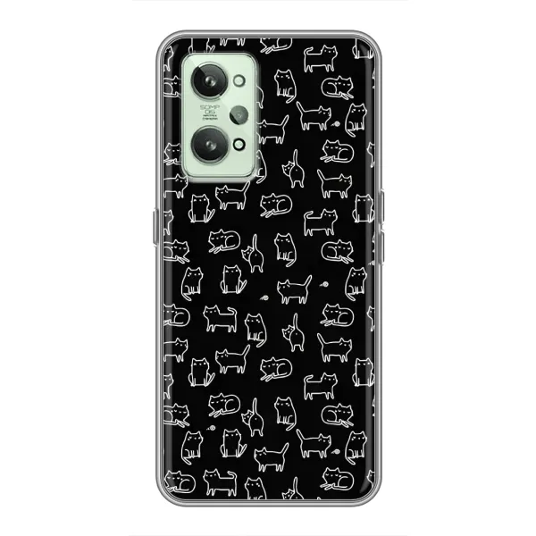 Чехол с рисунком «Котики на черном» для Realme GT2 Чехол с рисунком «Котики на черном» для Realme GT2