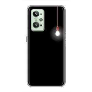 Чехол с картинками на черном фоне для Realme GT2 (Лампочка)